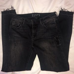 Zara Black Distressed Denim